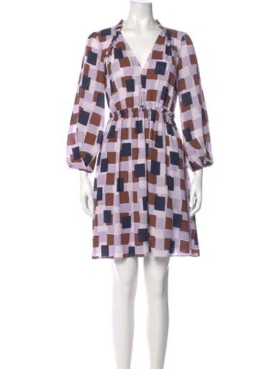 Pre-owned Kate Spade Plaid Print Knee-length Dress In Multi