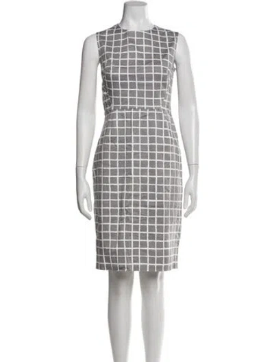 Pre-owned Kate Spade Plaid Print Knee-length Dress In Multi