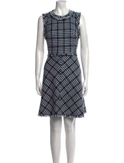 Pre-owned Kate Spade Plaid Print Knee-length Dress W/ Tags In Multi