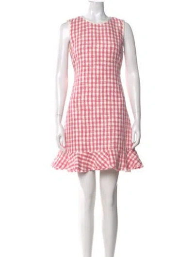 Pre-owned Kate Spade Plaid Print Mini Dress