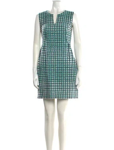Pre-owned Kate Spade Plaid Print Mini Dress In Multi
