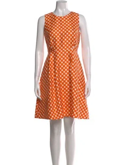 Pre-owned Kate Spade Plaid Print Mini Dress In Multi