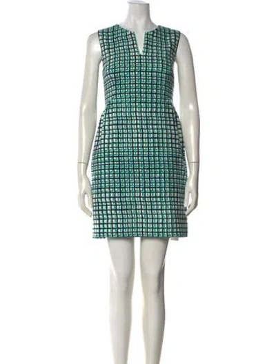 Pre-owned Kate Spade Plaid Print Mini Dress In Multi