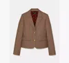 Kate Spade Plaid School Girl Blazer In Brown