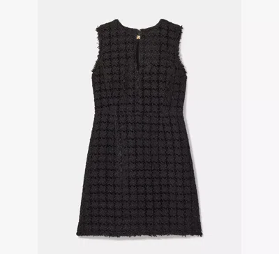Kate Spade Plaza Tweed Fit And Flare Dress In Black