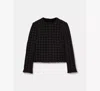 Kate Spade Plaza Tweed Jacket In Black
