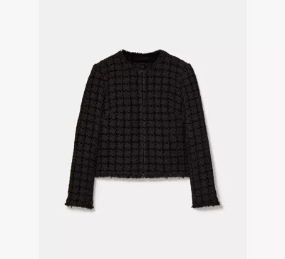 Kate Spade Plaza Tweed Jacket In Black