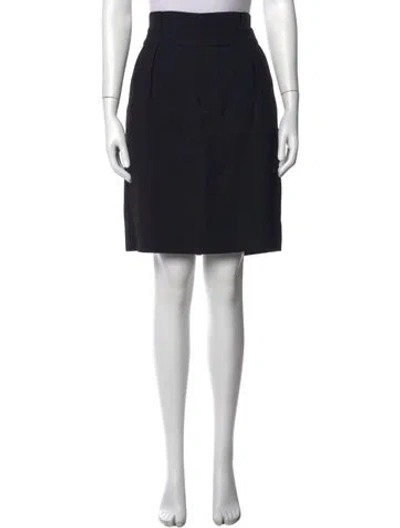 Pre-owned Kate Spade Pleated Accents Knee-length Skirt In Black