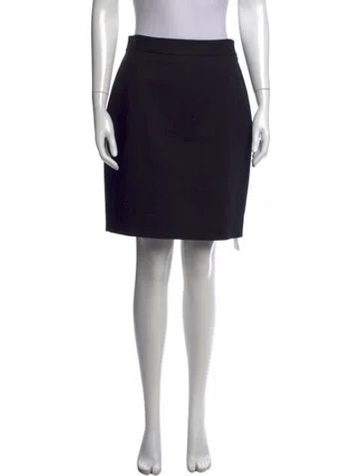 Pre-owned Kate Spade Pleated Accents Knee-length Skirt In Black