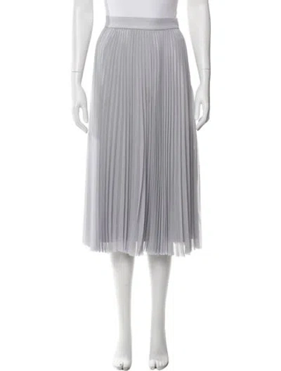 Pre-owned Kate Spade Pleated Accents Midi Length Skirt In Gray