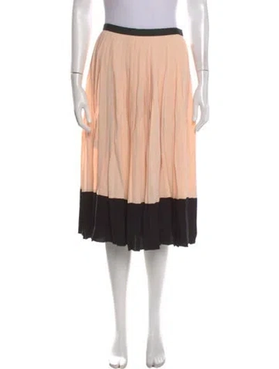 Pre-owned Kate Spade Pleated Accents Midi Length Skirt In Neutral