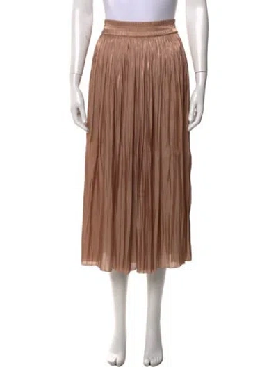 Pre-owned Kate Spade Pleated Accents Midi Length Skirt In Neutral