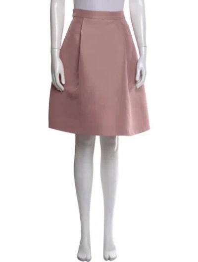 Pre-owned Kate Spade Pleated Accents Midi Length Skirt In Pink