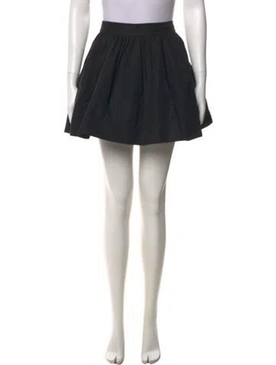 Pre-owned Kate Spade Pleated Accents Mini Skirt In Black