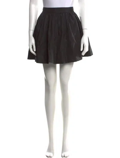 Pre-owned Kate Spade Pleated Accents Mini Skirt In Black