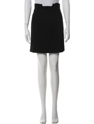 Pre-owned Kate Spade Pleated Accents Mini Skirt In Black
