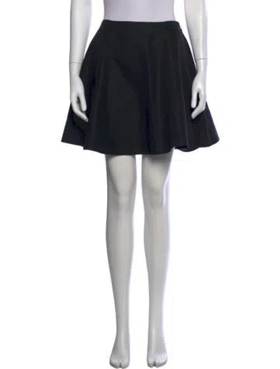 Pre-owned Kate Spade Pleated Accents Mini Skirt In Black