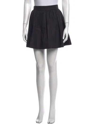 Pre-owned Kate Spade Pleated Accents Mini Skirt In Black