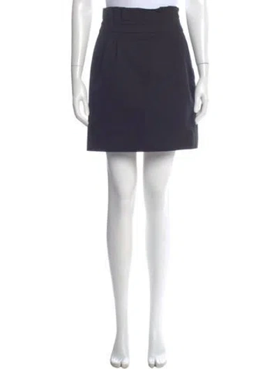 Pre-owned Kate Spade Pleated Accents Mini Skirt In Blue