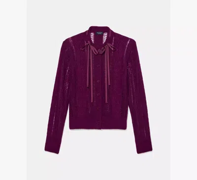 Kate Spade Pointelle Cardigan In Pink