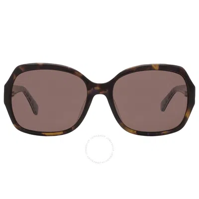 Kate Spade Polarized Bronze Butterfly Ladies Sunglasses Amberlynn/s 02vm/sp 57 In Brown