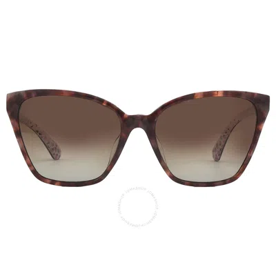 Kate Spade Polarized Brown Gradient Cat Eye Ladies Sunglasses Amiyah/g/s 0086/la 56