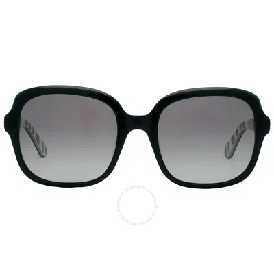 Kate Spade Polarized Grey Square Ladies Sunglasses Babbette/g/s 0807/wj 55 In Black / Grey
