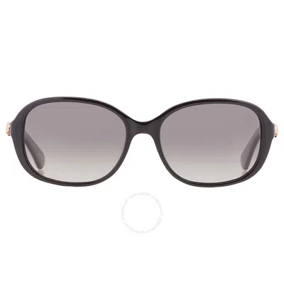 Kate Spade Polarized Grey Square Ladies Sunglasses Izabella/g/s 0807/wj 55 In Black