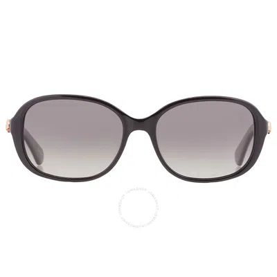 Kate Spade Polarized Grey Square Ladies Sunglasses Izabella/g/s 0807/wj 55 In Black / Grey