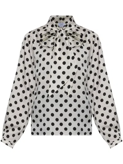 KATE SPADE POLKA-DOT BLOUSE