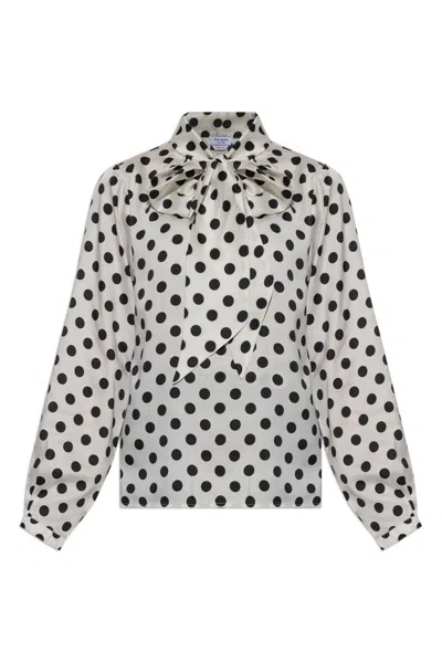 Kate Spade Polka-dot Blouse In Multi