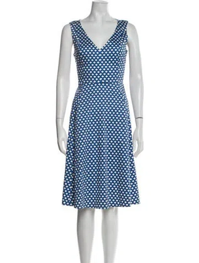 Pre-owned Kate Spade Polka Dot Print Knee-length Dress