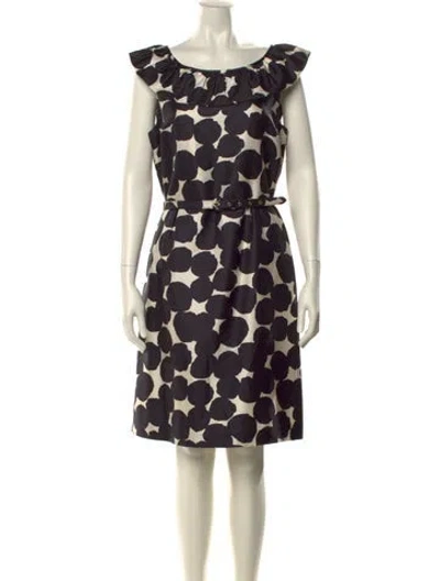 Pre-owned Kate Spade Polka Dot Print Knee-length Dress In Multi