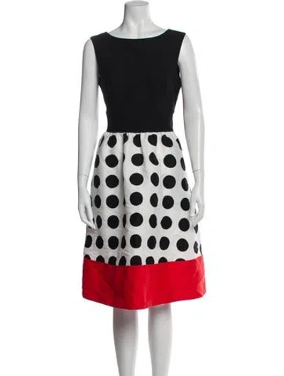 Pre-owned Kate Spade Polka Dot Print Knee-length Dress In Multi