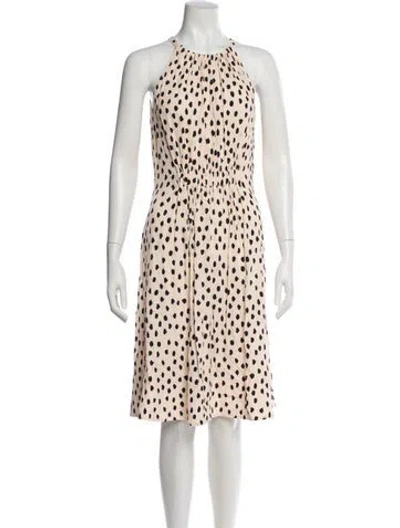 Pre-owned Kate Spade Polka Dot Print Knee-length Dress In Pink