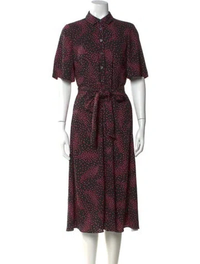 Pre-owned Kate Spade Polka Dot Print Long Dress In Multi