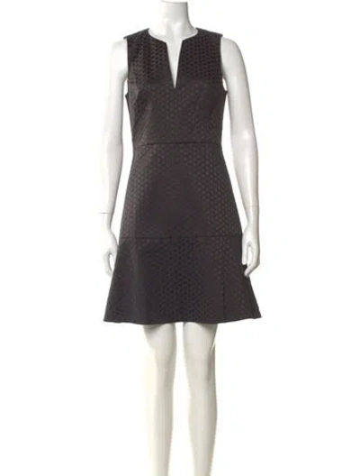 Pre-owned Kate Spade Polka Dot Print Mini Dress In Black