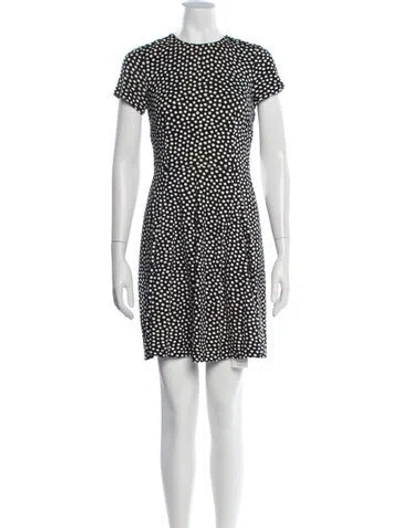 Pre-owned Kate Spade Polka Dot Print Mini Dress In Black