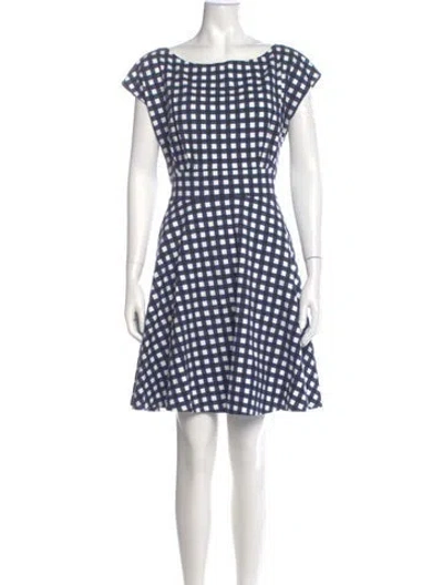 Pre-owned Kate Spade Polka Dot Print Mini Dress In Blue