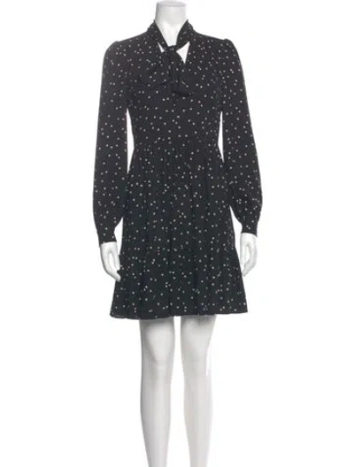 Pre-owned Kate Spade Polka Dot Print Mini Dress In Gray