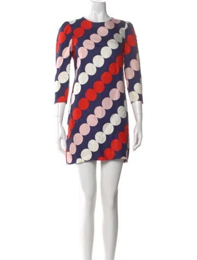 Pre-owned Kate Spade Polka Dot Print Mini Dress In Multi