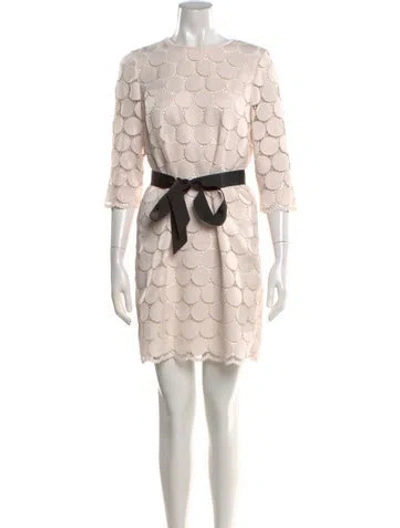 Pre-owned Kate Spade Polka Dot Print Mini Dress In Pink