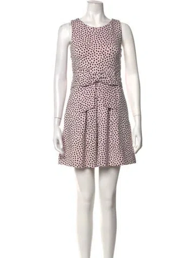 Pre-owned Kate Spade Polka Dot Print Mini Dress In Pink
