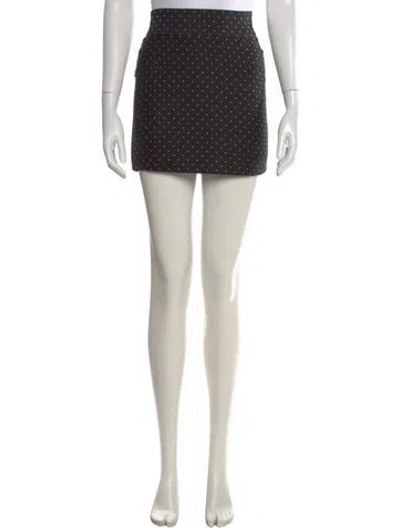 Pre-owned Kate Spade Polka Dot Print Mini Skirt In White