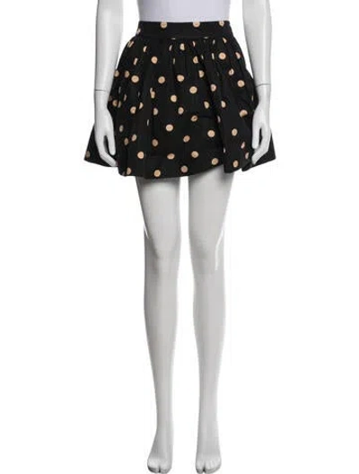 Pre-owned Kate Spade Polka Dot Print Mini Skirt In White