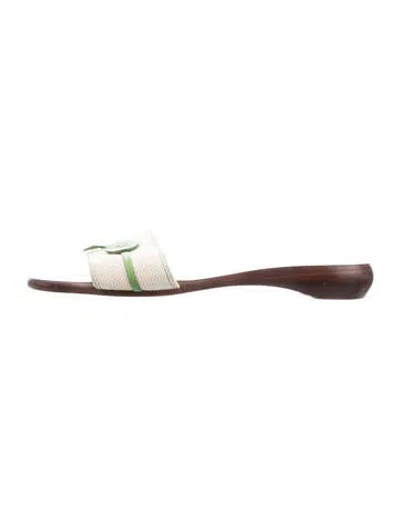 Pre-owned Kate Spade Polka Dot Print Slides In Brown