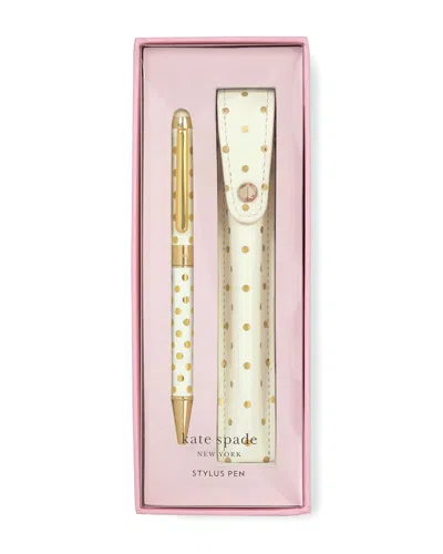 Kate Spade Polka-dot Stylus Pen And Case In Pink