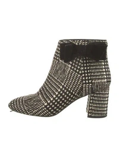 Pre-owned Kate Spade Ponyhair Printed Boots In Multi