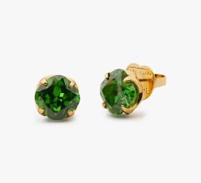 Kate Spade Pop Of Joy 10mm Spade Flower Studs In Green/gold
