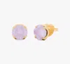 Kate Spade Pop Of Joy 10mm Spade Flower Studs In Purple/gold